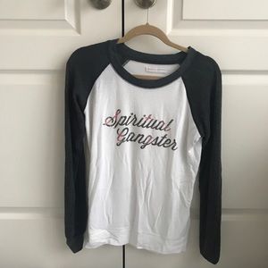 Spiritual Gangster light baseball sweatshirt